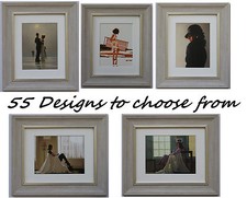 Jack Vettriano Framed Art Prints 33cm x 28cm 55 designs to choose GREY frame
