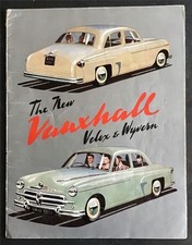 VAUXHALL Velox & Wyvern Car Sales Brochure Aug 1951-52  Ref V969/8/51