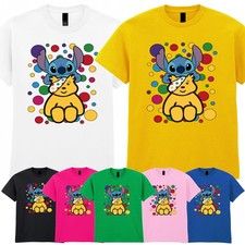NEW Pudsey Bear T-Shirt Lilo & Stitch Children In Need 2025 Spotty Day Kids Tee