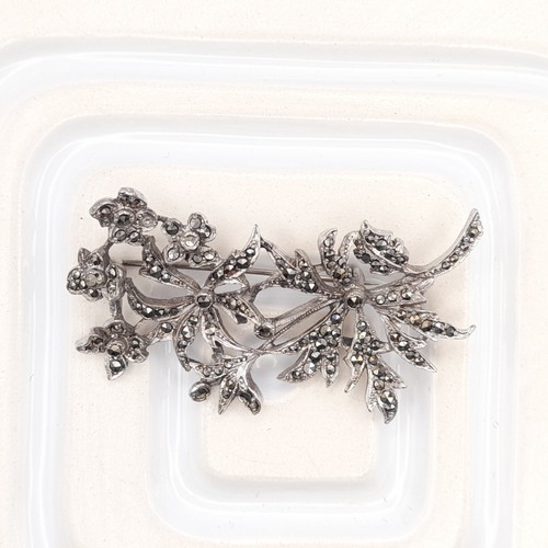 Vintage marcasite flower - marcasite,