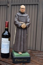 Antique flemish chalk saint - flemish,