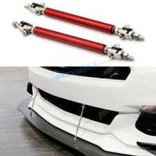 Red Universal Car Front Bumper Lip Splitter Rod Strut Tie Bar Support JDM NEW