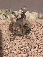 Old Decorative Glass Perfume Bottle with stand (refillable)