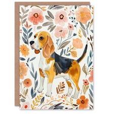 Greeting Card Cute Beagle