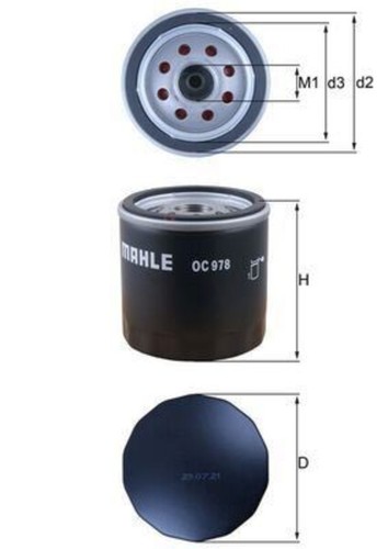 Oil filter mahle fits renault - filter,