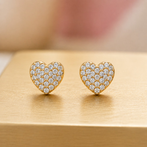 Heart shaped stud - heart,