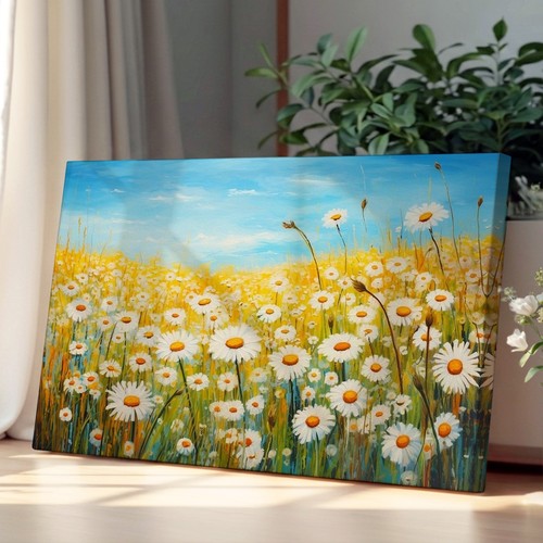 Daisy colour field canvas wall - canvas,