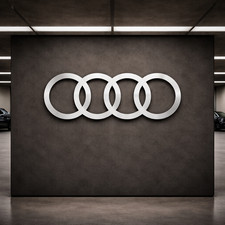 Audi Logo Crest 80cm Aluminum