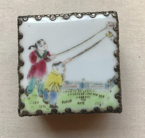 Antique chinese silver enamel - chinese,