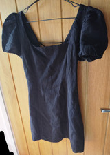 Zara black linen blend open