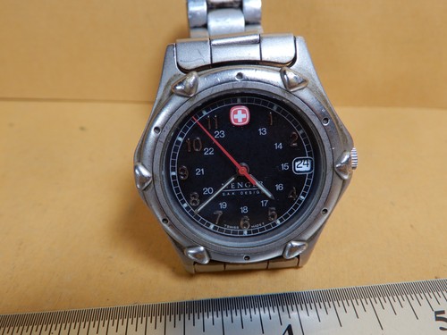Wenger black dial mens - mens, s.a.k
