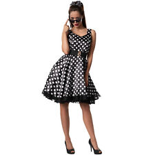 Womens Costume Rockabilly Lady 50s Rock n Roll Polka Dot Fancy Dress Carnival