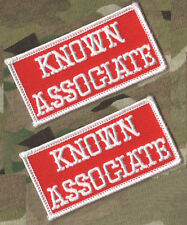 CAFÉ RACER BIKER GANG HOG 1%er RIDER OUTLAW MC 2-PATCH: KNOWN ASSOCIATE (Red)