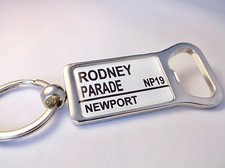NEWPORT GWENT DRAGONS STADIUM BADGE STREET SIGN BOTTLE OPENER KEYRING GIFT