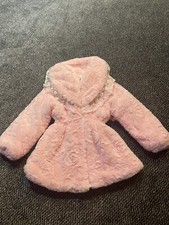 ibaby Girl’s Pink Faux Fur Coat size 2-3yrs BNWT 
