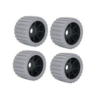 4PCS Boat Trailer Roller Marine Ribbed Wobble Roller 21mm Bore for Jetski Dinghy