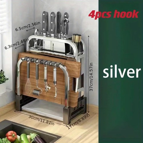 Stainless steel knife holder - steel,