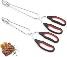 2Pcs Scissor Tongs, 9/11 Inch