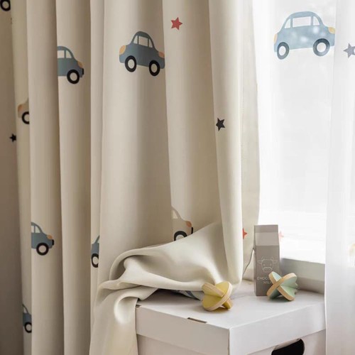 Cartoon car patterned curtains - car,