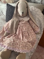 Vintage Dressed Large Rabbit OOAK Tilda Style GOOD CLEAN CONDITION SOME FADING