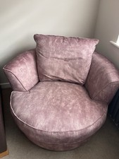Furniture Village Pink Swivel Cuddle Chair