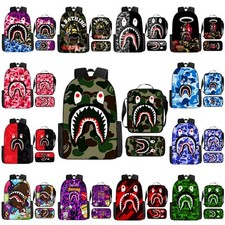 Shark Camo 3D School Backpack