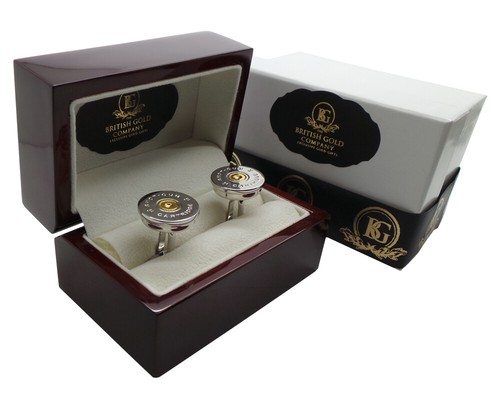 Shotgun cartridge cufflinks - shotgun,