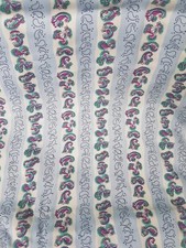Vintage 1950s length  Cotton  Paisley Print Dress Fabric 4 Metres  Unused. 
