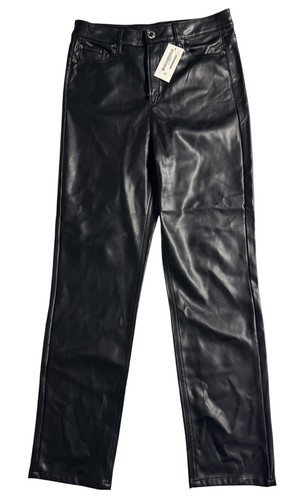 Bnwt black faux leather - m&s,