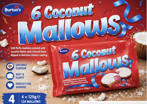 Burtons coconut mallows - 4x,