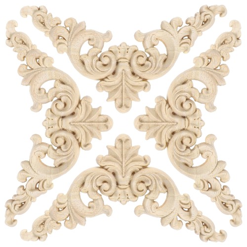 Pcs wood carved - 4, onlay