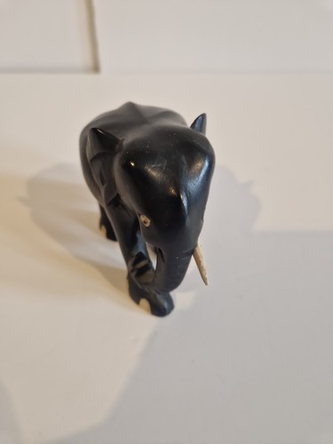 Vintage hand carved black wood - hand,