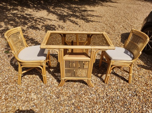 Vintage rattan cane dining - cane,