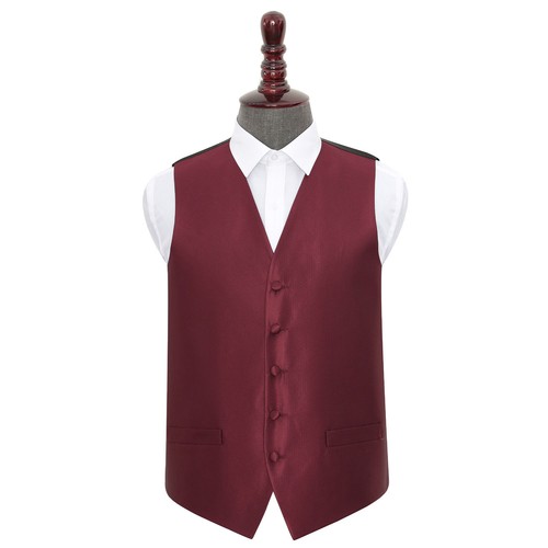 Burgundy mens waistcoat - burgundy,