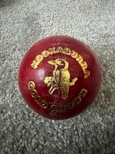 Kookaburra red leather cricket ball. Rarely Used, Good Condition