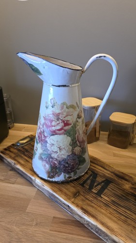 Vintage enamel floral - vintage,