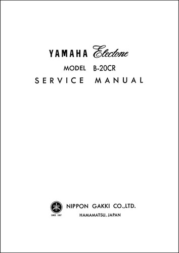 Yamaha b20 service manual - yamaha,