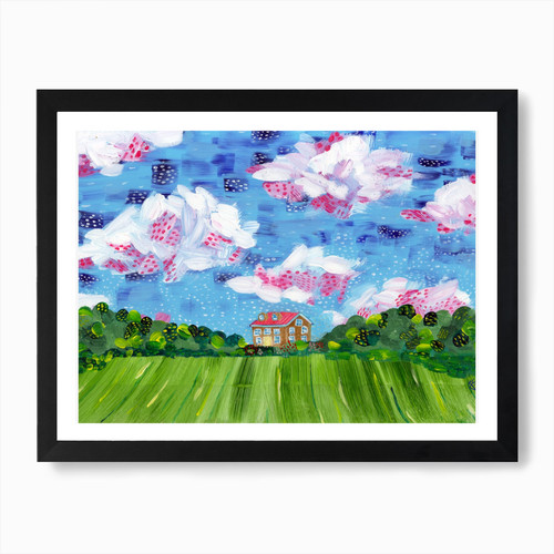Home sweet art print - home,