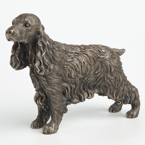 Cocker spaniel standing bronze - cocker,