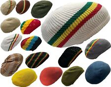 Beret Tam Hat Rasta Hippie Dreads Beanie Reggae Cap Dreadlocks Slouchy M/Large