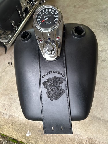Shovelhead black leather gas - shovelhead,