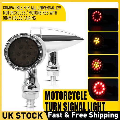 Red motorcycle amber chrome - red,
