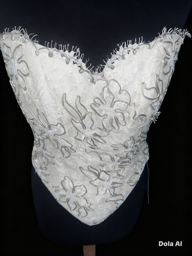 Ivory silver lace - ivory, &