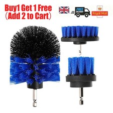 3X DRILL ATTACHMENT CLEANING BRUSH SET POWER SCRUB HOME CAR TILE BATHROOM UK🔥