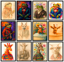 Trendy Animal Posters Frog Dog