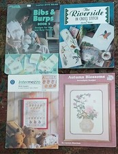 Lot 3 Cross Stitch Charts/Patterns +  Book of 8 Riverside Patterns 