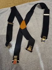 BRIMARC Mens Adjustable Braces Navy Blue