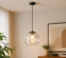 Black Glass Pendant Light