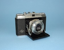 Mid 1950s Agfa Solinette II folding camera with Apotar f/3.5 lens.
