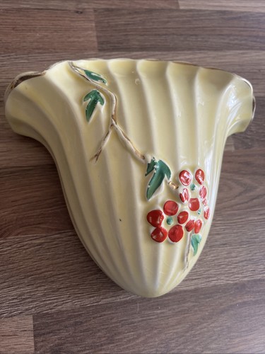 Vintage ceramic wall pocket
